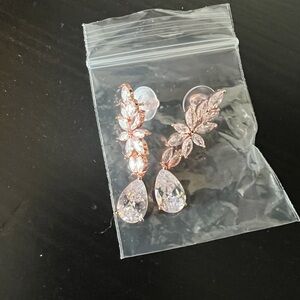 Rose gold earrings